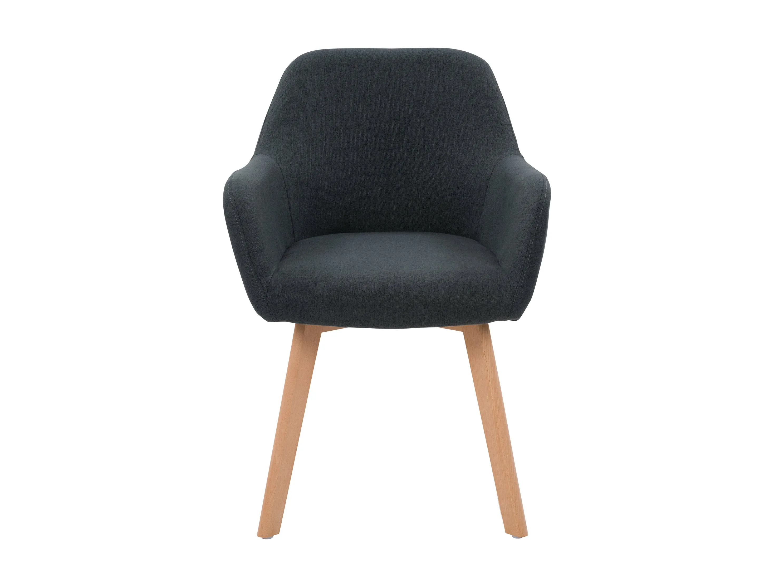 Dark Grey Dining Chairs, Set of 2