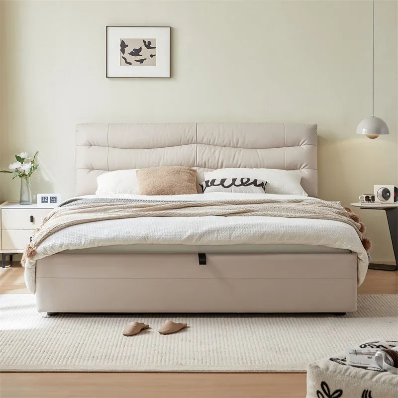 ERYA Leather Lift-up Storage Bed