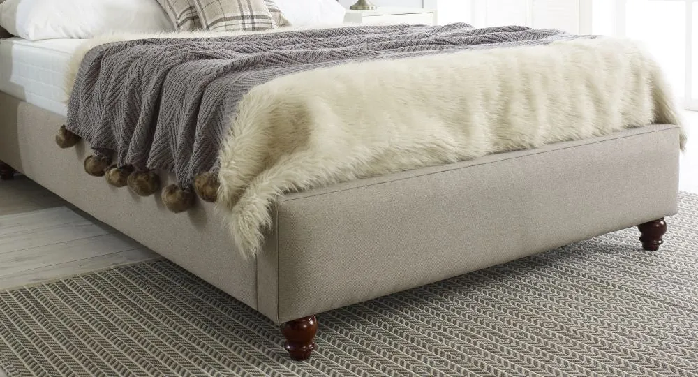 Lacey Winged Fabric Bed - 4ft Small Double